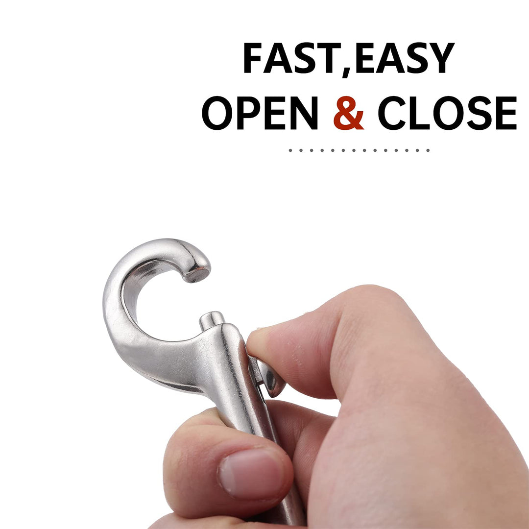 Double Ended Bolt Snap Hooks - 2 Pack Heavy Duty 316 St
