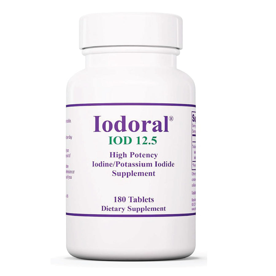 Iodoral 12.5 mg – Iodine Supplements for Thyroid Support, Potassium Iodide Tablets, Lugol Solution, Daily Vitamins and Minerals, High Potency Iodine Tablets – 180 Tablets 1-Pack