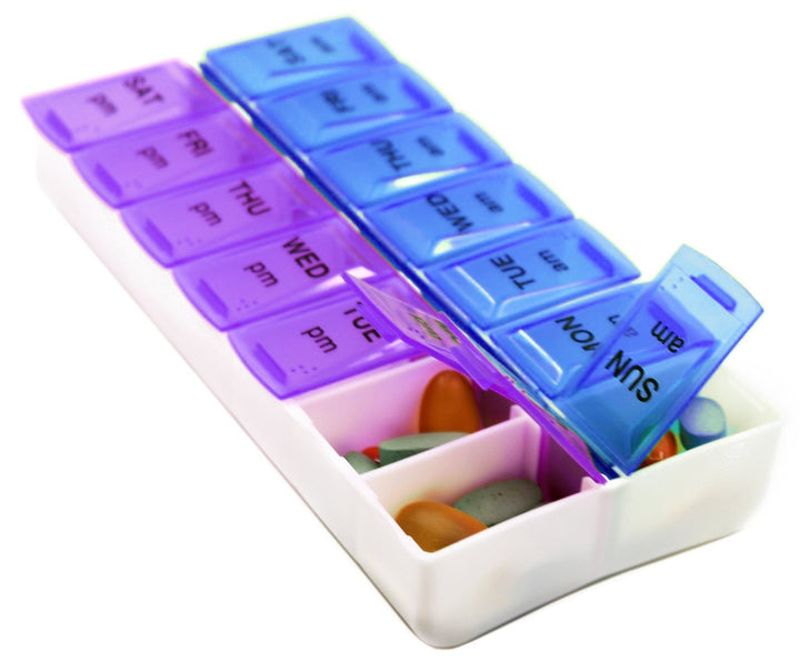 14 Compartments Pill Organizer Box, Medicine Remainder 