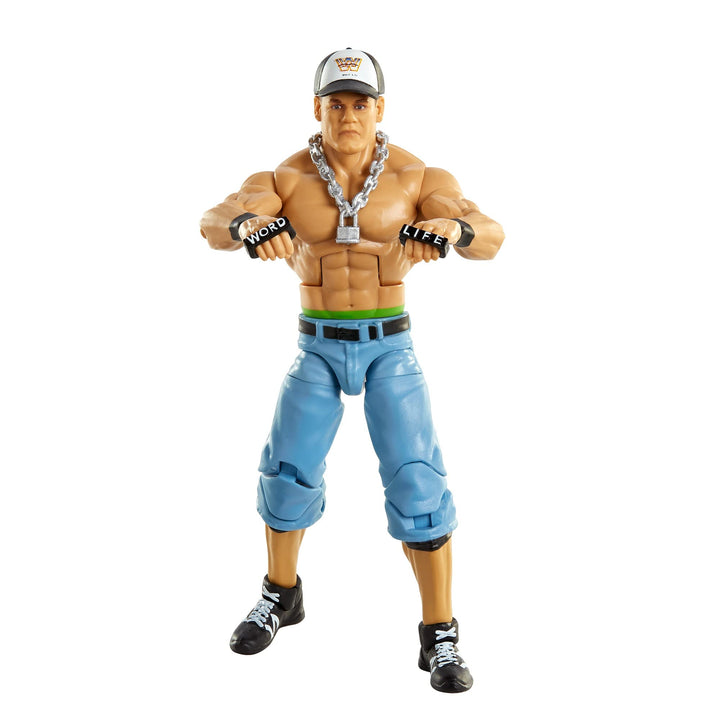WWE MATTEL Top Picks Elite John Cena 6-inch Action Figure with Deluxe Articulation for Pose and Play, Life-like Detail, Authentic Ring Gear &amp; Accessory,Multi,GVC03