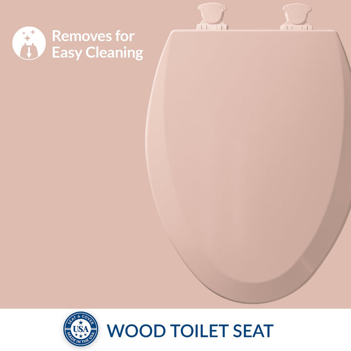 1500EC 063 1500EC063 Toilet Seat, 1 Pack Elongated, Venetian Pink