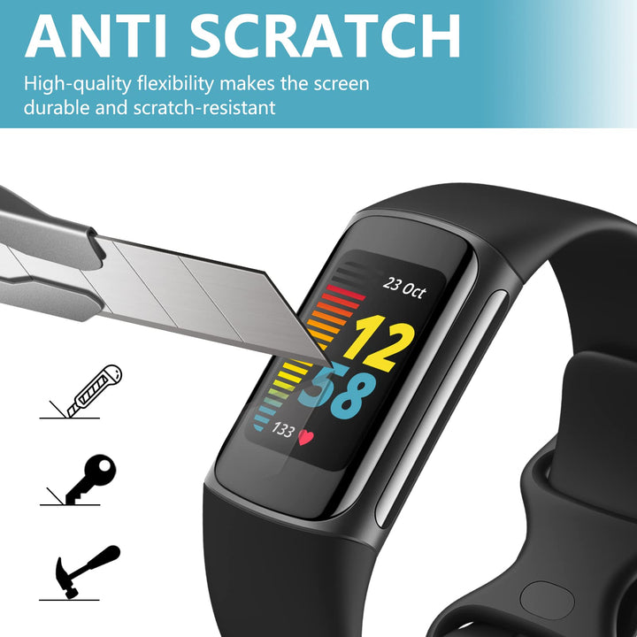 EZCO 4-Pack Screen Protector Compatible with Fitbit Cha