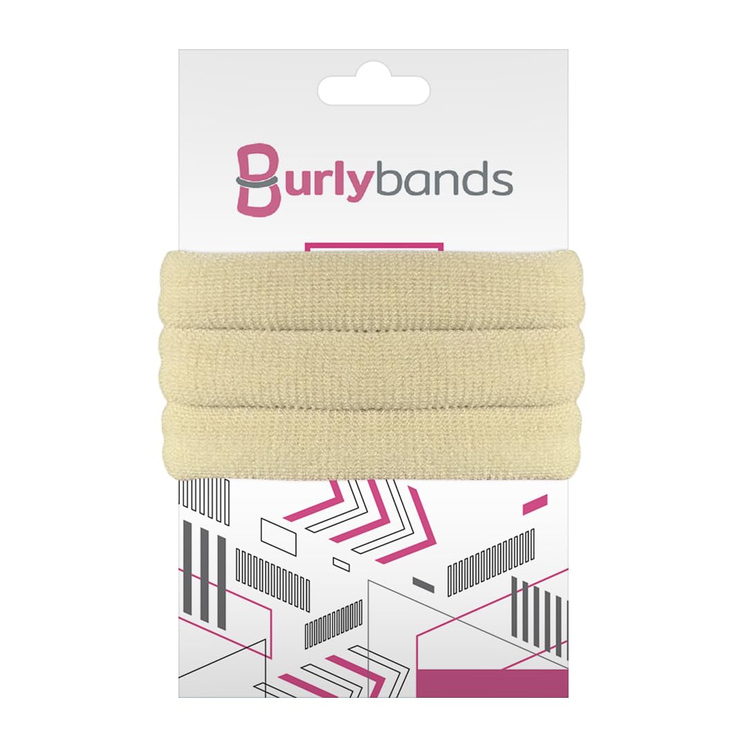 - The Ultimate Hair Ties for Thick Heavy or Curly Hair. No Slipping Damage Breaking or Stretching Out. Seamless Ponytail Holders Scrunchies Sports Hair Ties for Thick Hair (Blonde 3 Pcs)