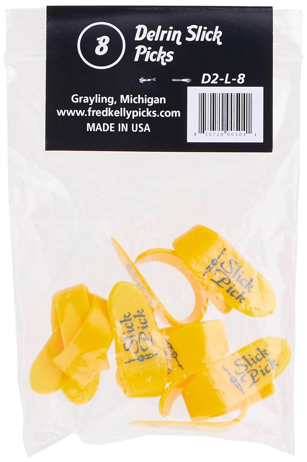 D2-L-8 Delrin Slick Light Guitar Pick (Pack of 8)