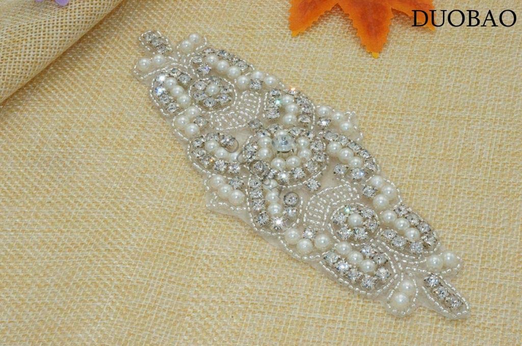 DUOBAO Silver Wedding Belt Rhinestone Belt Wedding Rhin
