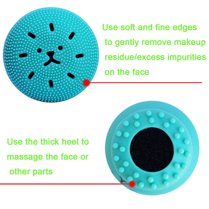 Facial Cleansing Brush Silicone Handheld Face Brush and Massager ,Octopus-Shaped Cleansing Brush for Deep Cleaning Gentle Exfoliating Skin Massage (Red+Blue(2Pcs)) (Blue+Red)