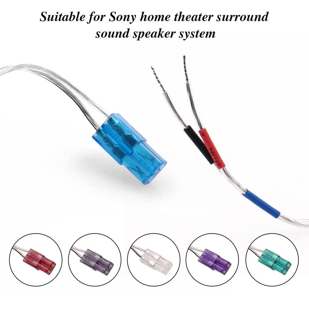 ExploreHome Set of 6 Replacement Speaker Wire Cord Cabl