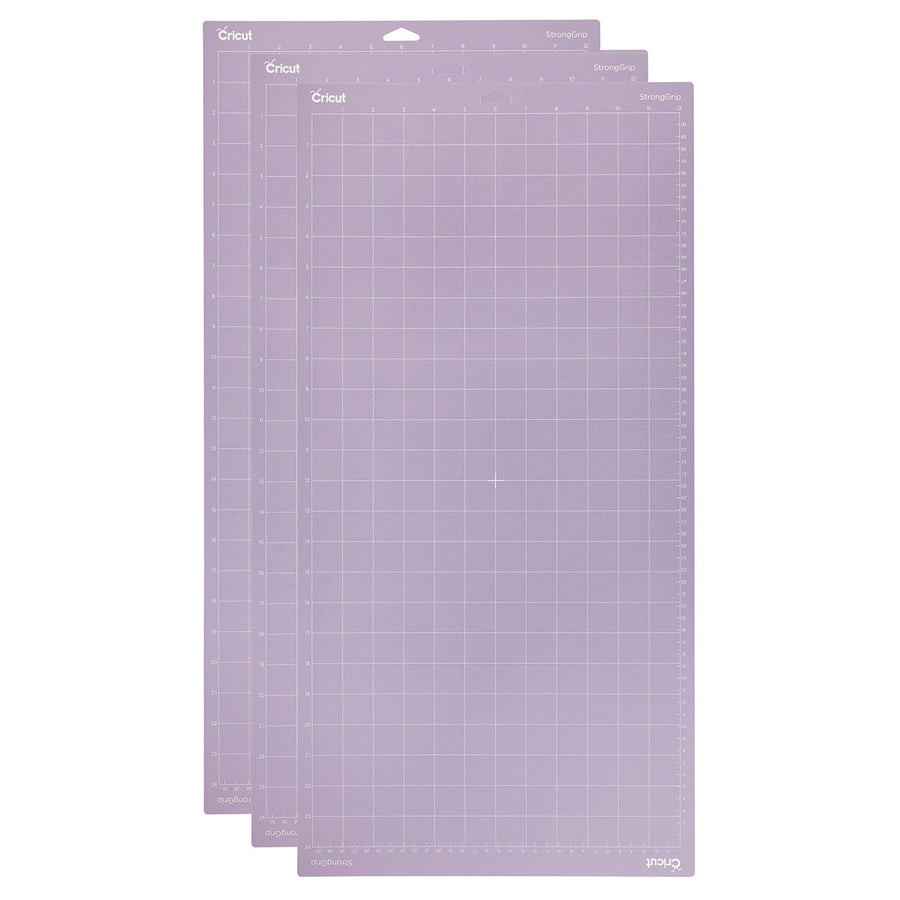 StrongGrip Cutting Mat 12in x 24in, Craft Cutting Mat for Maker & Explore, Use with Heavyweight Materials - Specialty Cardstock & More, Reusable, Clear Protective Film (3 Count)