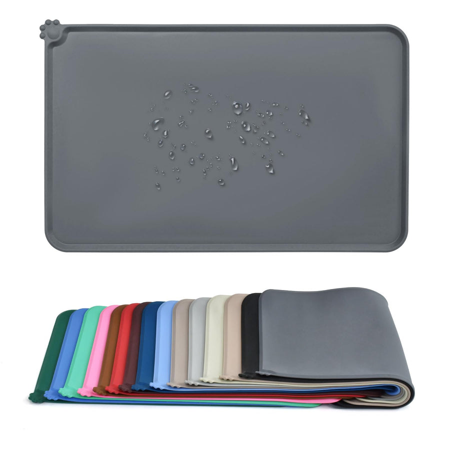 Silicone Waterproof Pet Feeding Mats,Anti Slip Bowl Pad,Dog Mat for Food and Water