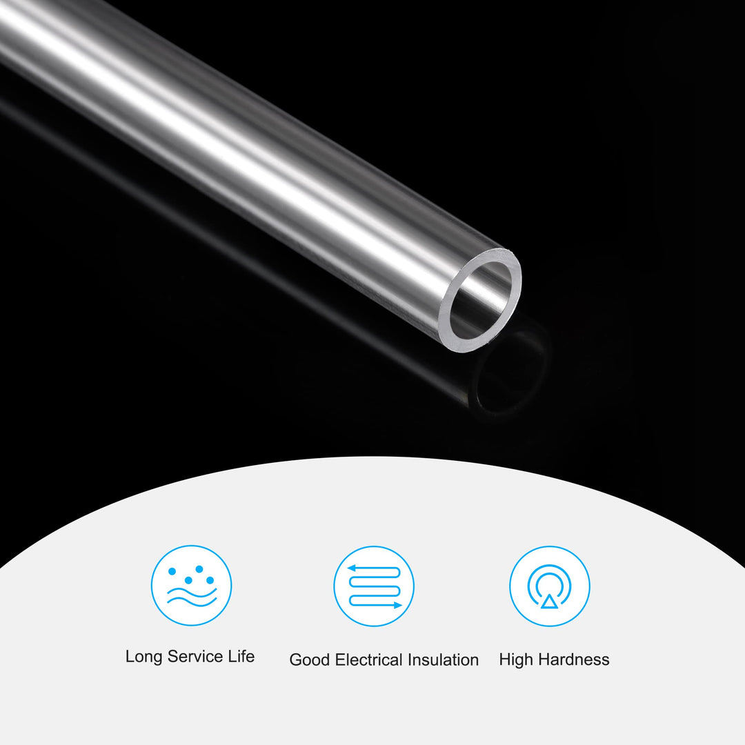 MECCANIXITY Clear Round Rigid PC Tube 12 Length 0.16 ID