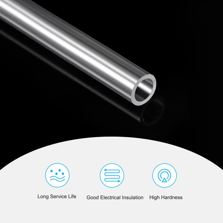 MECCANIXITY Clear Round Rigid PC Tube 12 Length 0.16 ID
