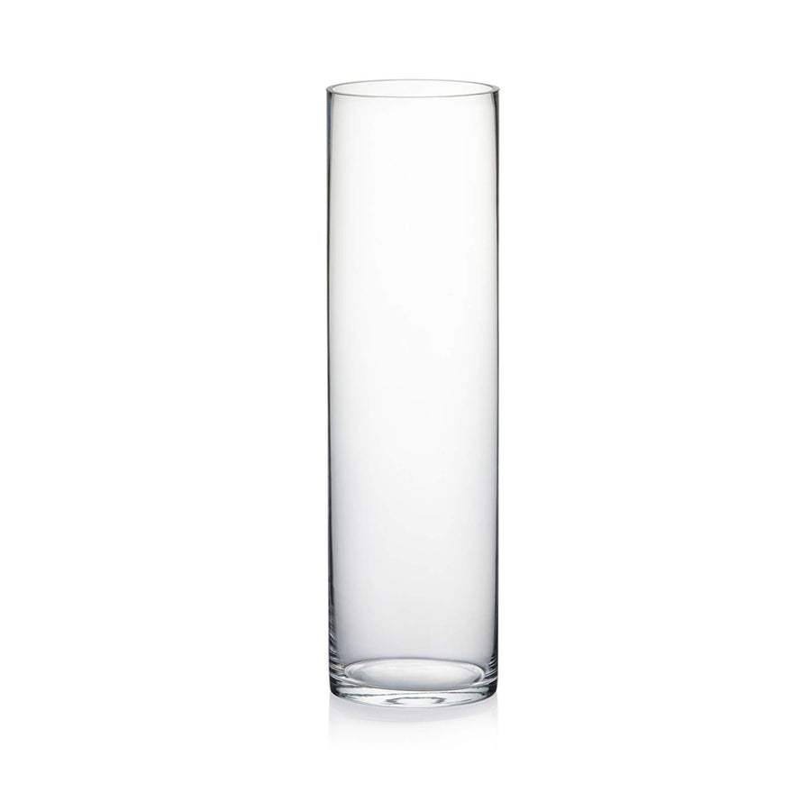 WGV Cylinder Vase, Diameter 5, Height 18, Clear Glass F