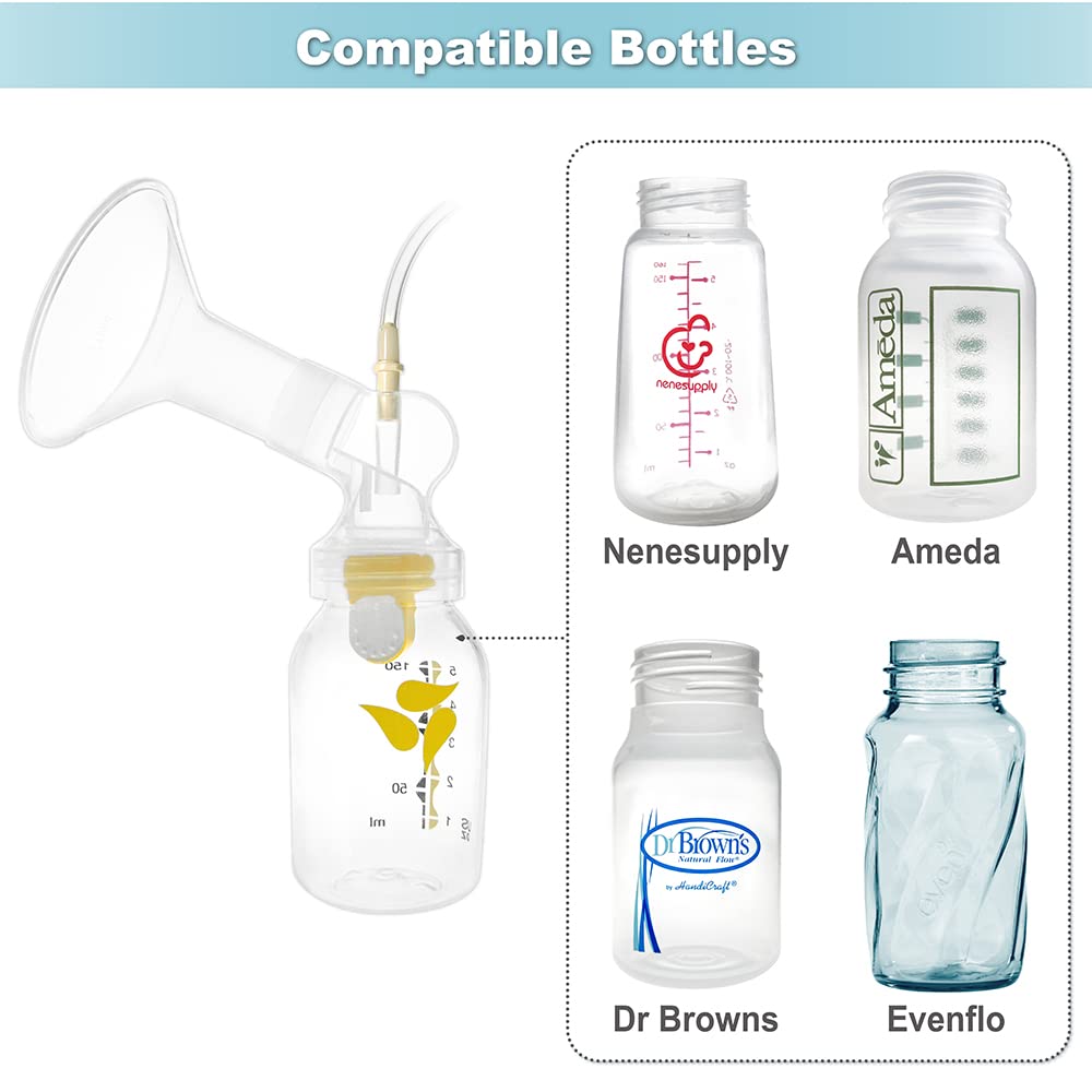 Nenesupply Pump Parts with 27mm Flanges Compatible with Medela Pump in Style Parts Accessories Breast Pump Not Original Medela Pump Parts Incl. 27mm Flange Breastshield Connector Valve Membrane Tubing