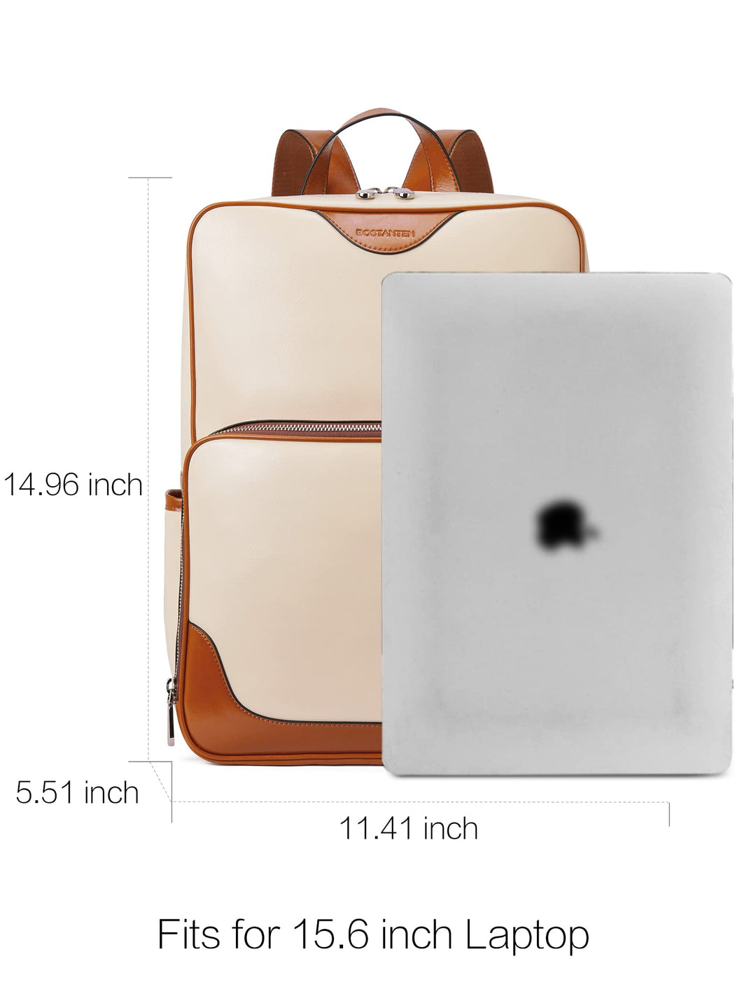 BOSTANTEN Genuine Leather 15.6 inch Laptop Backpack for