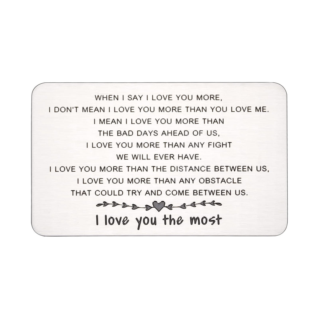 Christmas Gift for Women Stocking Stuffers for Men for Him Boyfriend Husband Gifts for Birthday from Girlfriend Wife Mini Love Note Anniversary Wedding Gifts For Groom Bride Wallet Card Insert Gifts