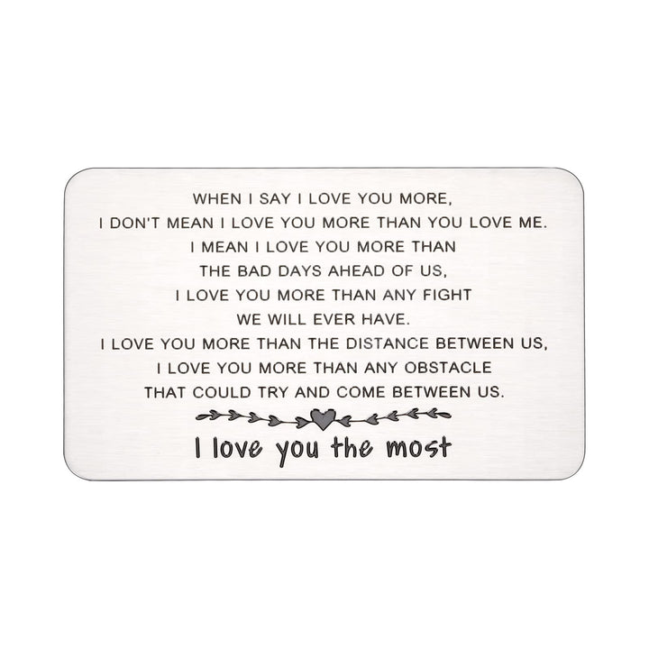 Christmas Gift for Women Stocking Stuffers for Men for Him Boyfriend Husband Gifts for Birthday from Girlfriend Wife Mini Love Note Anniversary Wedding Gifts For Groom Bride Wallet Card Insert Gifts