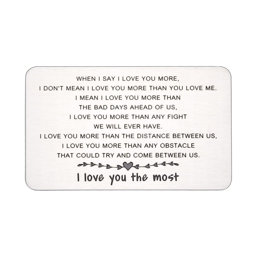 Christmas Gift for Women Stocking Stuffers for Men for Him Boyfriend Husband Gifts for Birthday from Girlfriend Wife Mini Love Note Anniversary Wedding Gifts For Groom Bride Wallet Card Insert Gifts