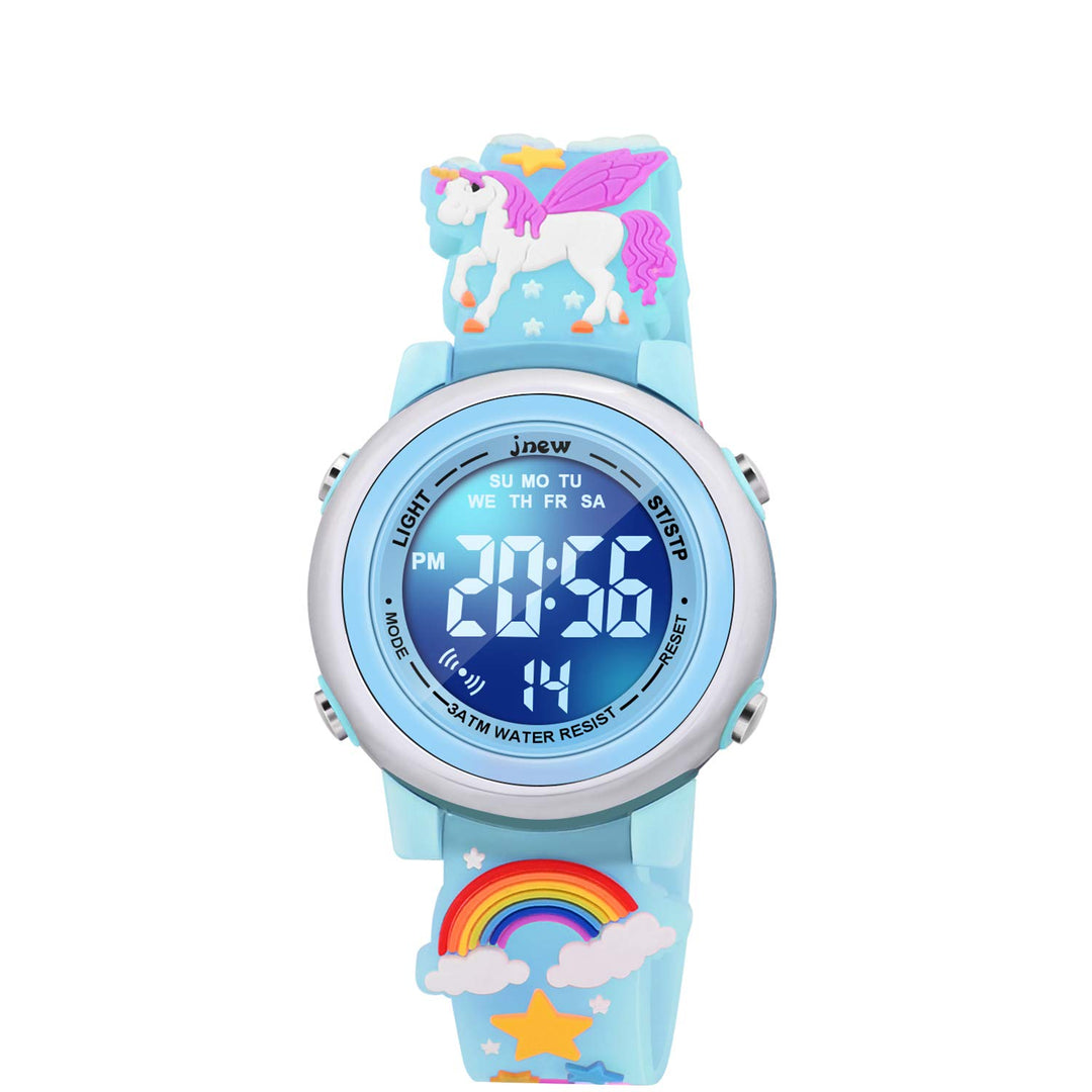 Gifts for Girls Age 3-10, Watches for Kids Toy for 3 4 5 6 7 8 Year Old Girl Birthday Festival Christmas Gift for 4-9 Year Old Girl - Unicorn Blue