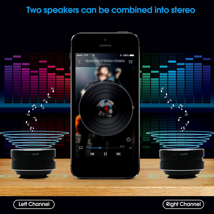 Wirelessly BT Mini Speaker Bone Conduction Portable Wireless Speaker Stereo Bass Sound Creative Portable Speaker Mini Size Music Player Built-in Mic Sound Box