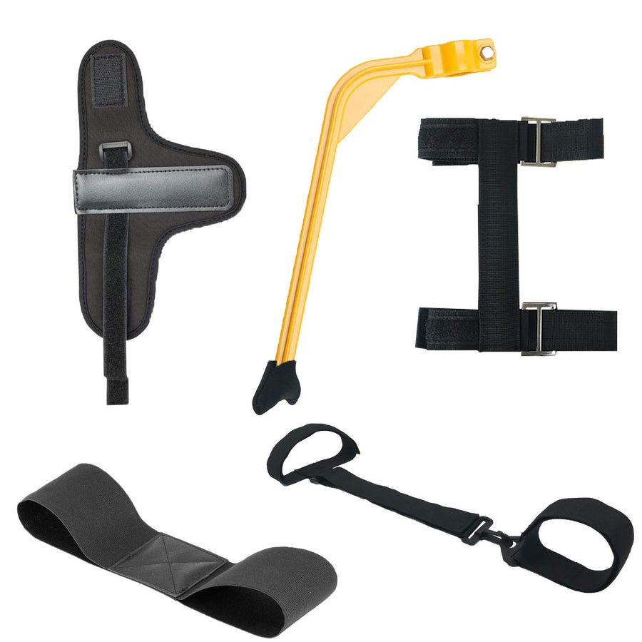 Golf Swing Training Aids Combo- Arm Band, Elbow Correction, Wrist Hinge Trainer, Wrist Brace Band, Leg Rod Corrector, Improve Your Golf Game to The Next Level