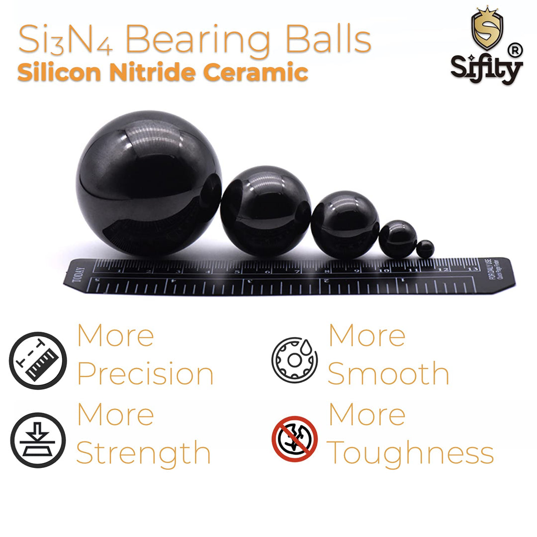 3/32 Inch Silicon Nitride Si3N4 Ceramic Bearing Balls 2.381mm G5 Ceramic Ball Bearings 25Pcs