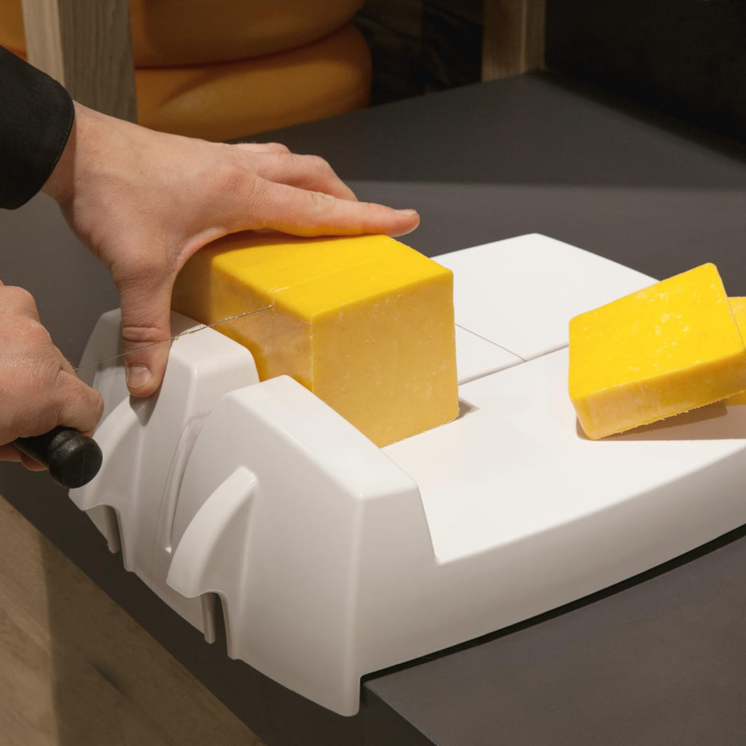 Cheese Commander Pro Cutting Wires - 6 Set Cheese Slicer Cutter Wires for Easy Fast Cutting Hard or Semi Hard Block Cheese - Stainless Steel Kitchen Cooking Tool - Durable Wires Adjustable Thickness