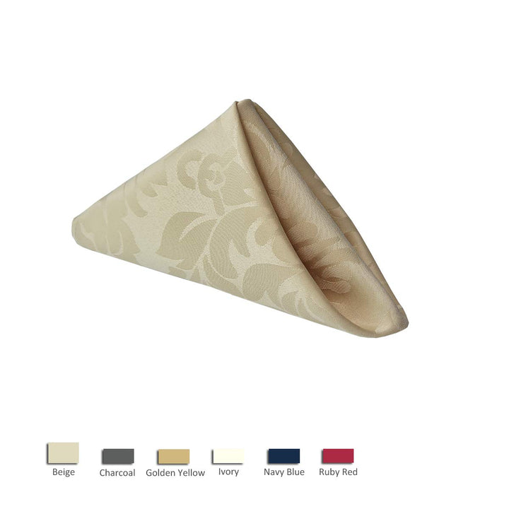 maxmill Jacquard Cloth Napkins 20 x 20 Inch Damask Patt