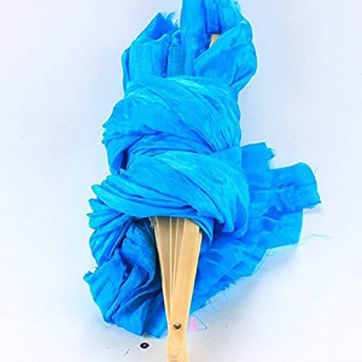 1.8m Colorful Belly Dancing Silk Bamboo Veils Dance Long Fans by Whatwears