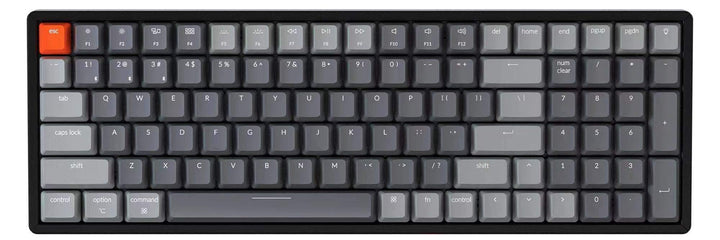 K4 96% Layout 100 Keys Wireless Bluetooth 5.1/Wired USB Mechanical Gaming Keyboard with Gateron G Pro Red Switch White LED Backlight N-Key Rollover for Mac Windows PC-Version 2
