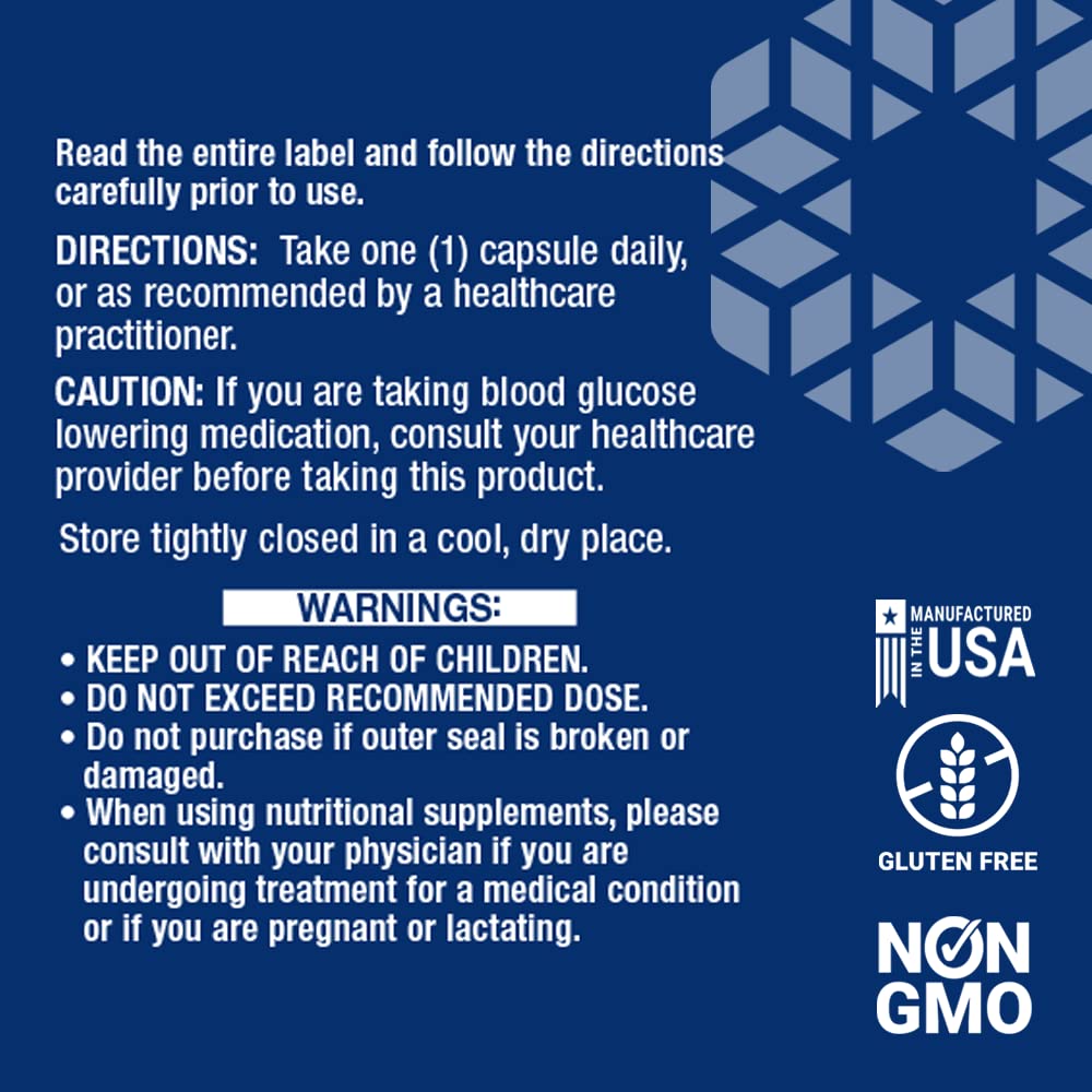 Optimized Chromium with Crominex 3+ 500 mcg, Metabolism Health, Healthy Balance, Vegetarian, Gluten Free, Non-GMO, 500 mcg, 60 Vegetarian Capsules