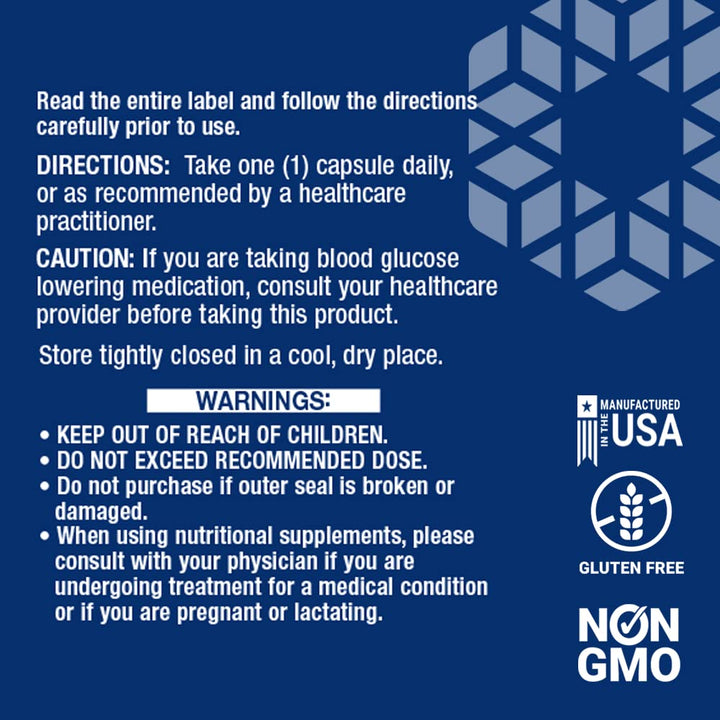 Optimized Chromium with Crominex 3+ 500 mcg, Metabolism Health, Healthy Balance, Vegetarian, Gluten Free, Non-GMO, 500 mcg, 60 Vegetarian Capsules