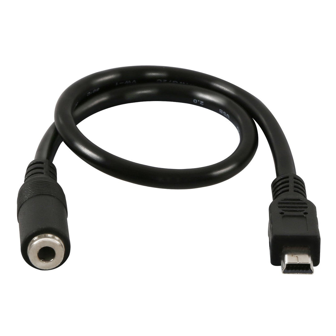 3.5mm Female to 5 Pin Mini USB Male Microphone Adapter Cable