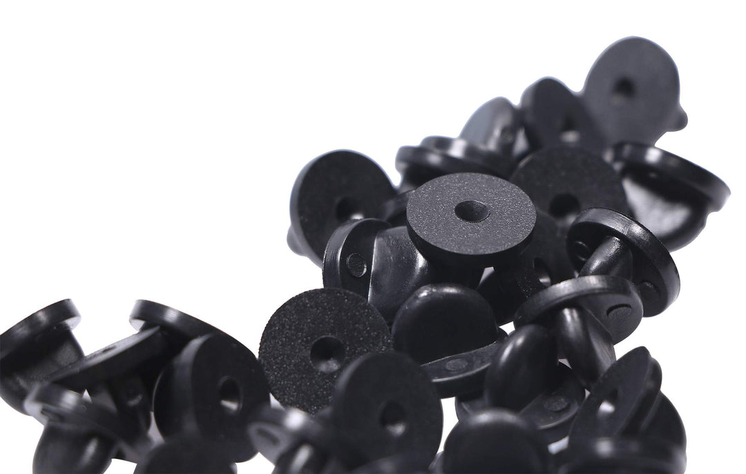 Shapenty Clutch PVC Rubber Pin Backs Keepers Replacemen