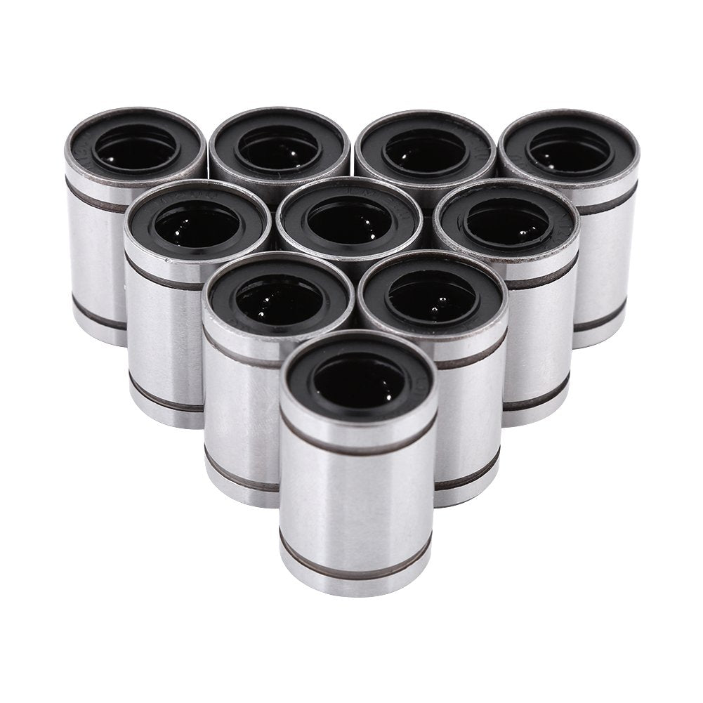 LM12UU Bearing, 10 Pcs 12mm Linear Motion Ball Bearings Bushing Slide Bearing Rods for 3D Printer Cylinder CNC Parts, Pack of 10, 12 x 20 x 30mm