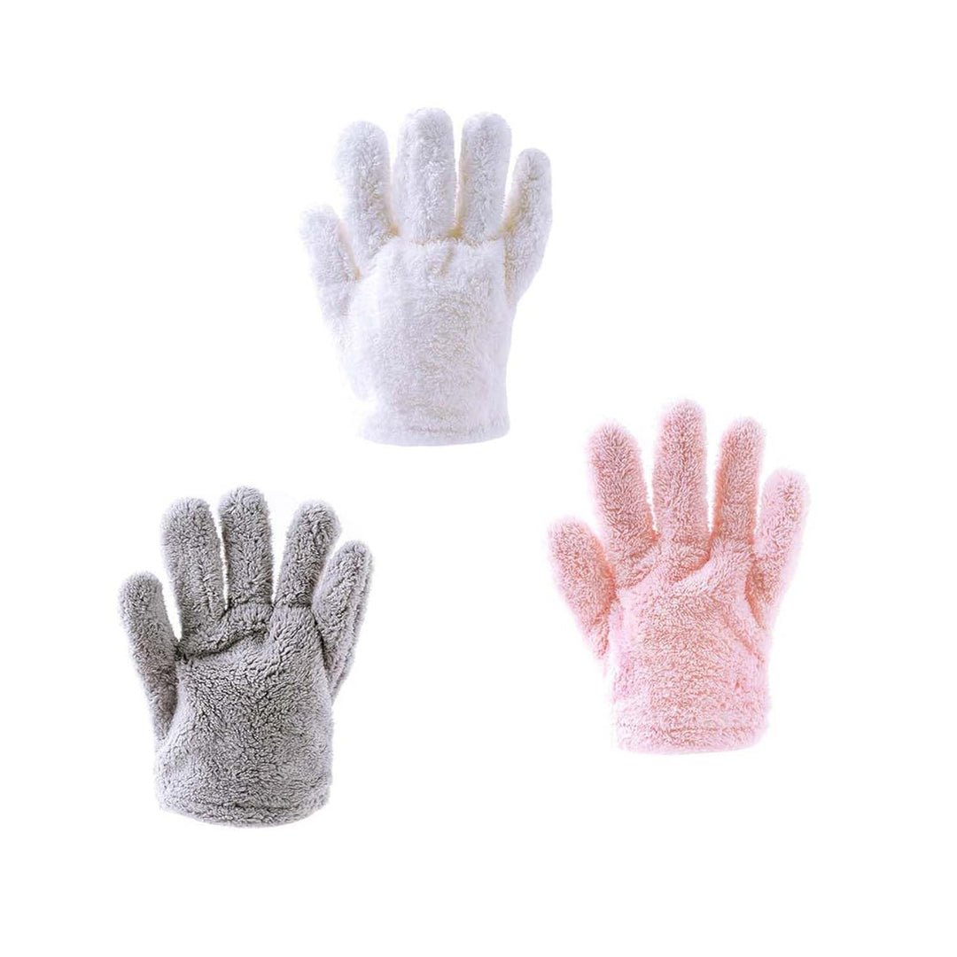 3 Pieces Hair Drying Gloves, Super Absorbent Quick Dry Mitten for Wet Hair, Better Use with Hair Dryer