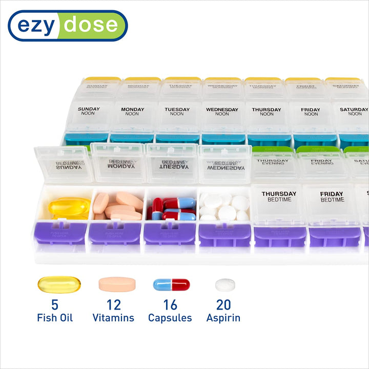 Ezy Dose Xl Push Button Medtime Planner - 7 Day, 4 Times Per Day