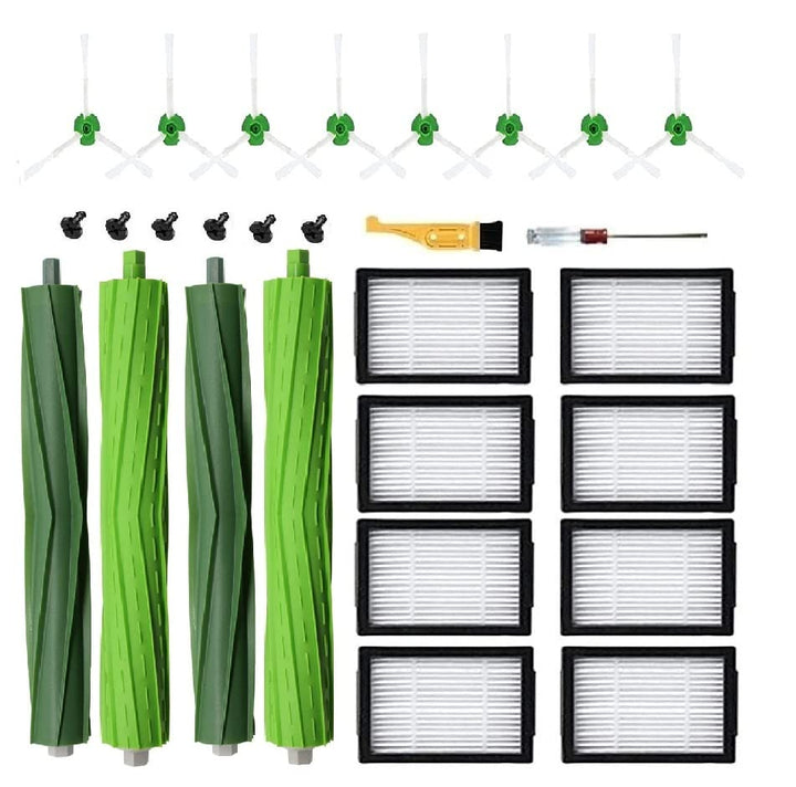 Replacement Parts Compatible for iRobot Roomba i7 j7 i3 i4 i7+ Plus i3+ i4 i4+ i6 i6+ i8 i8+ E5 E6 j7+ plus E&i&j Series, Multi-Surface Rubber Brush, High-Efficiency Filter, Edge-Sweeping Brush