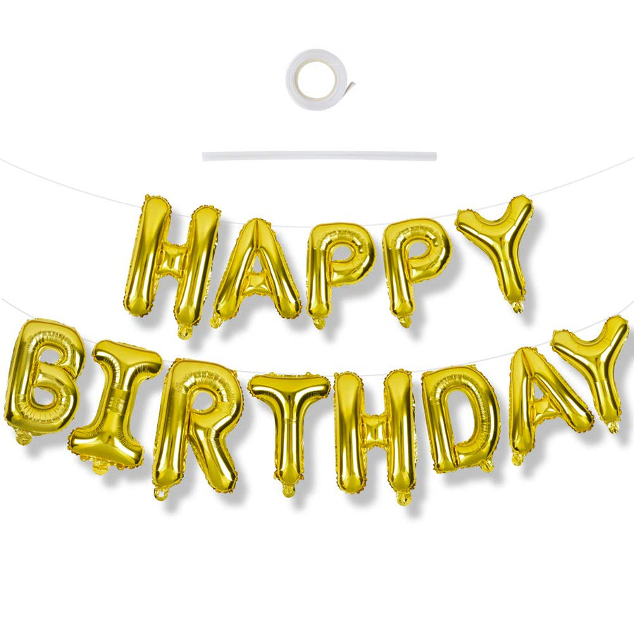 Silver Happy Birthday Sign Banner Balloons, 16 Inch Myl