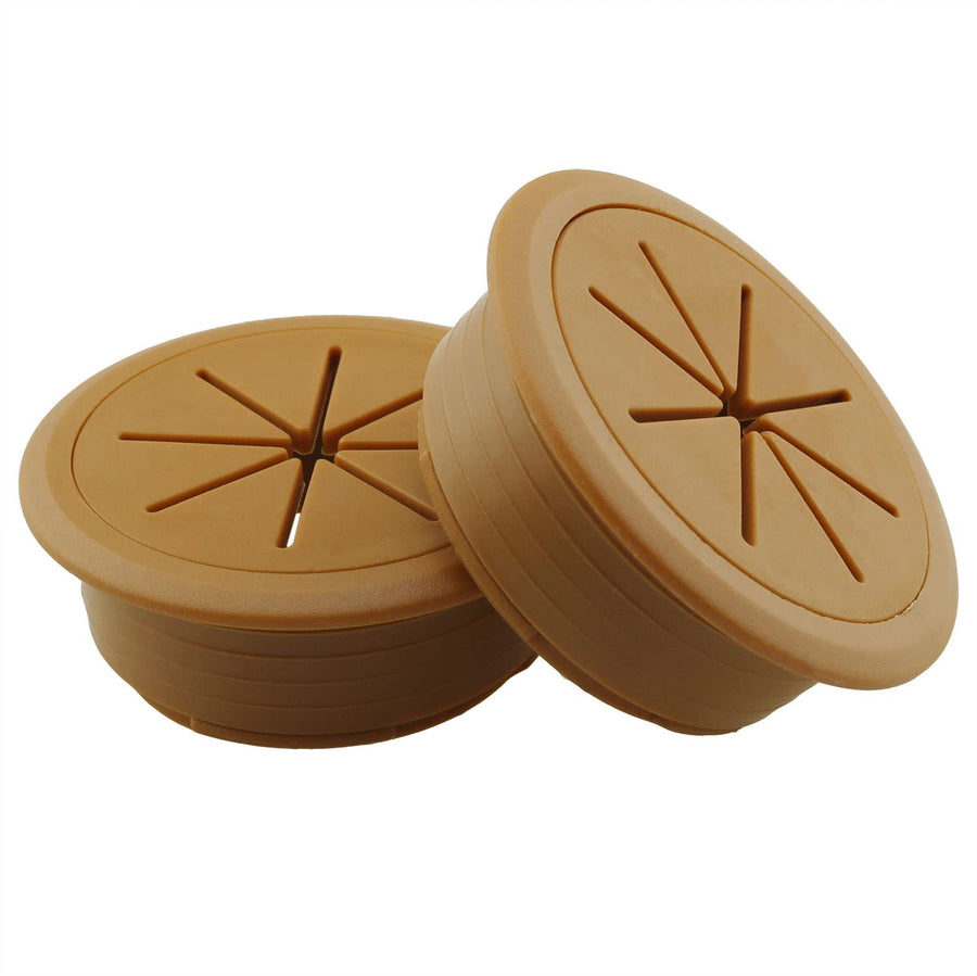 2PCS 50mm Flexible Wire Rubber Grommets, Desk Grommet, Cable Cord Grommet, Cable Hole Cover, for Office PC Desk Cable Cord Managing and Hiding Office PC Desktop Cable, Brown