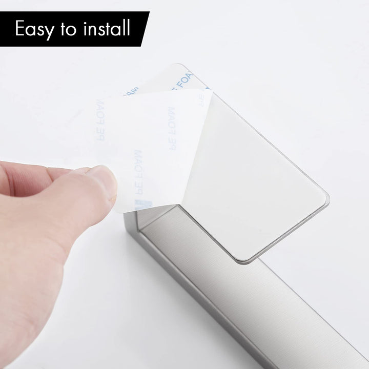 Self Adhesive Toilet Paper Holder Wall Mount Toilet Tissue Holder Stick on Wall SUS304 Stainless Steel Brushed Steel, A23571DM-2