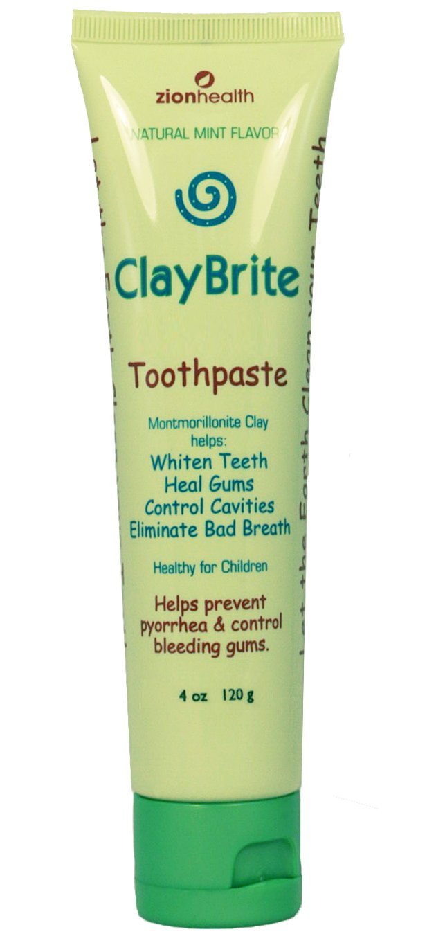 Zion Health Claybrite Natural Toothpaste, Natural Mint,