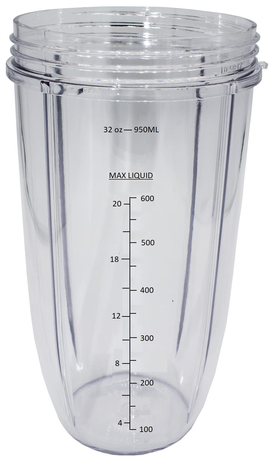 Replacement 32 Ounce Extra Large Colossal Cup Jar,Compatible with Nutribullet 600W, 900W, NB-101B, NB-101S, NB-201, NBR-0601, NBR-1201, NB9-1301, 900 Pro Series Blenders Juicers