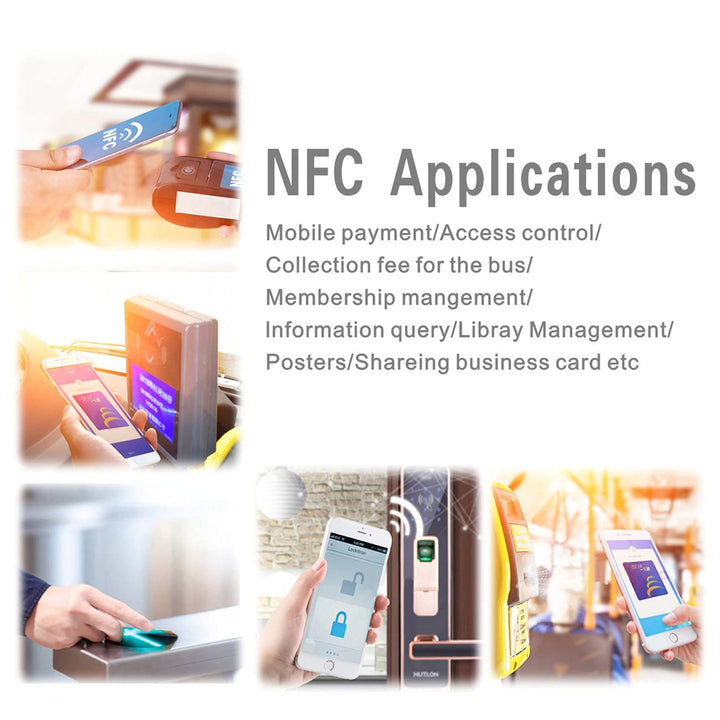 50pcs NFC Tags NFC Cards Ntag215 Stickers RFID Stickers NFC215 tag rewritable NFC Coin Cards Compatible with NFC Enabled Mobile Phones and Devices, Round (25 mm/ 1 Inch)