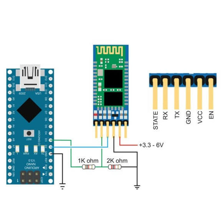 DSD TECH HC-05 Bluetooth Serial Pass-through Module Wir