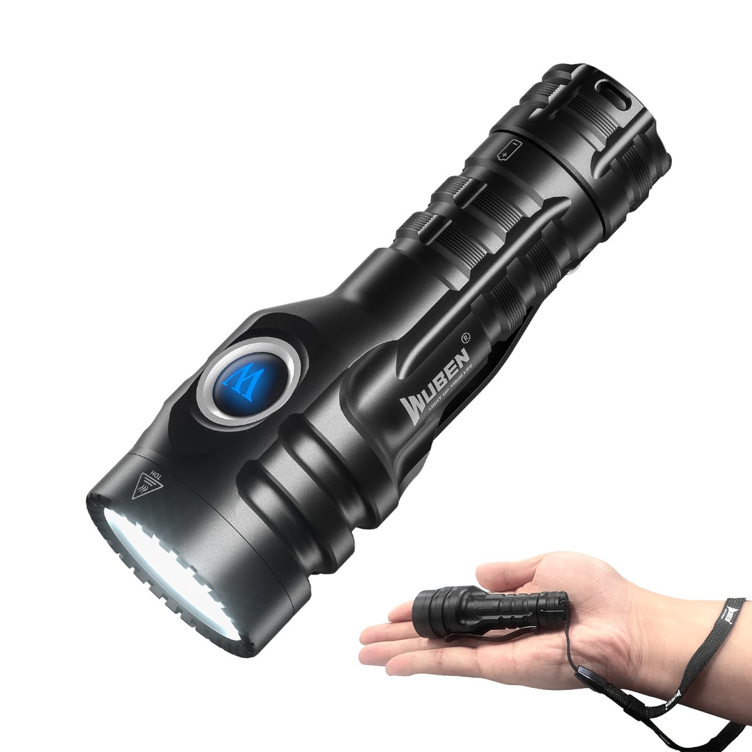 WUBEN E6 Pocket Flashlight Rechargeable 900 High Lumens
