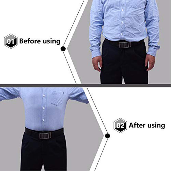 Mens Shirt Stays Military Adjustable Elastic Garter Straps Sock Non-slip Clamps (Black/1 Pair)