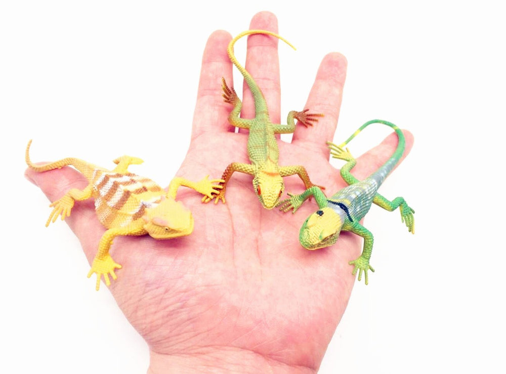 Artificial Model Reptile Lizard Animal Figures Kids Gift 12pcs