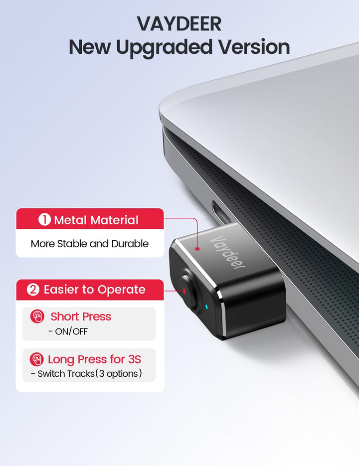Tiny Mouse Jiggler USB Port Mouse Mover Supports Multi-Track, Driver-Free, Plug-and-Play with ON/Off Switch