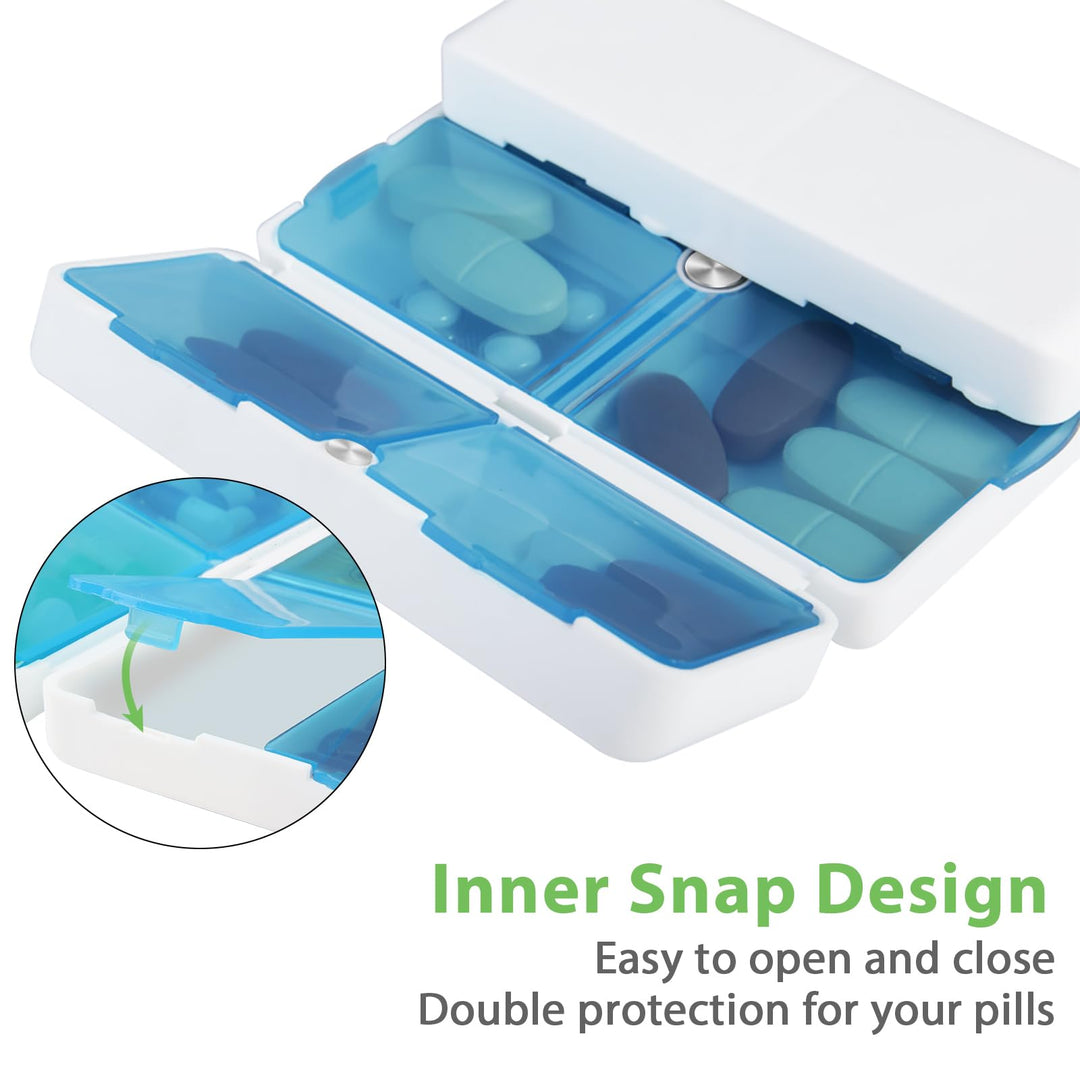 Opret Magnetic Foldable Pill Box Case (2 Pack), 7 Compa