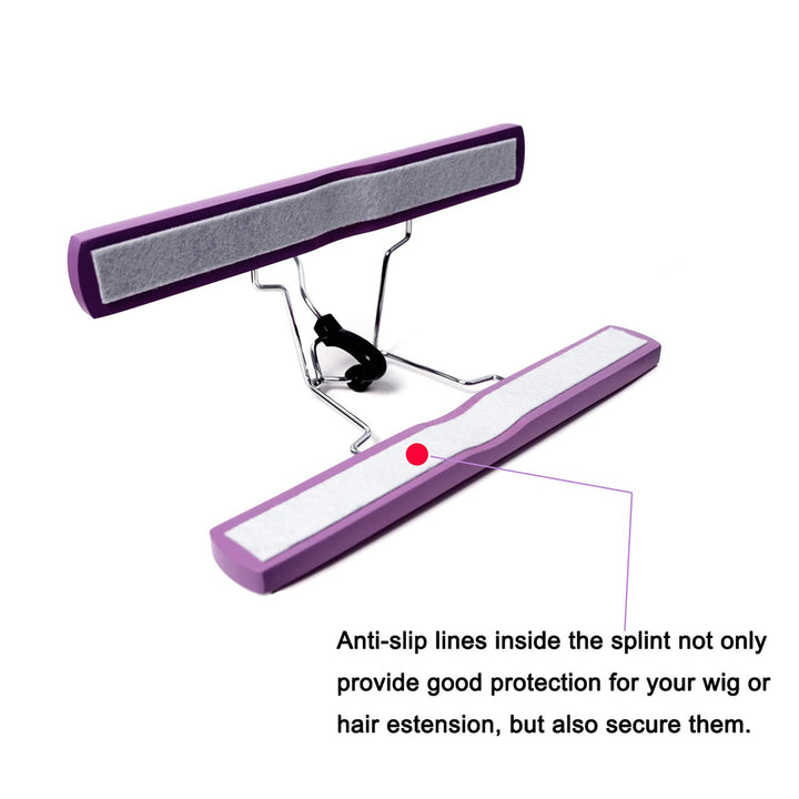 1 Pack Hair Extension Holder Hair Extensions Storage Bag with Hanger,Portable Wig Bags Storage,Hair Extension Hanger for Hairpiece Human Hair (Bluish Purple)